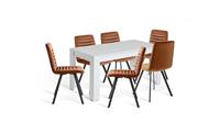 Argos Home Miami Extending Table & 6 Copper Chairs