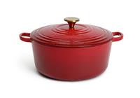 Habitat 5.3 Litre Cast Iron Casserole Dish - Red