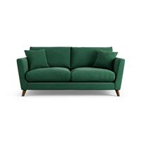 Habitat Lomond Fabric 3 Seater Sofa - Green - Dark Leg