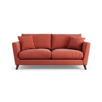 Habitat Lomond Fabric 3 Seater Sofa - Papaya - Dark Leg
