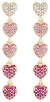 Lipsy Rose Gold Plated Micro Pave Tonal Pink Drop Earrings