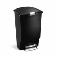 Simplehuman 45 Litre Plastic Rectangular Pedal Bin - Black