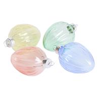 Argos Home Pack of 4 Egg Shapped Glass Hanging Decorations