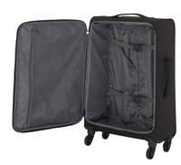 Featherstone 4 Wheel Soft Medium Suitcase - Black