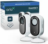 Arlo Essential 3 2K Indoor Wired Security Camera - Pack of 2