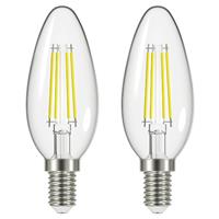 Argos Home 3.4W LED E14 Filament Candle Light Bulb - 2 Pack