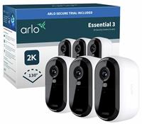 Arlo Essential 3 2K Outdoor Security Camera - Pack of 3