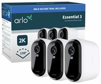 Arlo Essential 3 XL 2K Security Camera - Pack of 3
