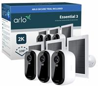 Arlo Essential 3 2K Security Camera & Solar - Pack of 3