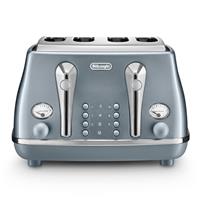 De'Longhi Icona Metallics 4 Slice Toaster - Blue