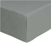 Habitat Cool Cotton Lyocell Dove Grey Fitted Sheet-Superking