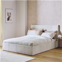 Argos Home Greta Velvet Double End Lift Ottoman Bed - Cream