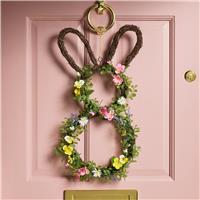 Argos Home Bunny Shaped Floral Easter Wreath