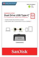 SanDisk Ultra Dual Drive USB 3.1 Type-C Flash Drive - 64GB