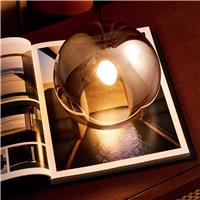 Habitat Caliban Globe Glass Table Lamp - Chrome