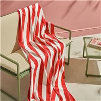 Habitat Stripe Beach Towel - Red & White