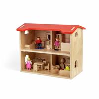 BIGJIGS Toys Wooden Dolls House
