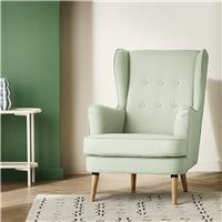 Habitat Callie Fabric Wingback Chair - Green