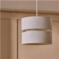 Argos Home Natural Fabric 2 Tier Easy Fit Lampshade - 22cm