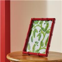 "Habitat Bamboo Effect Red Picture Frame - 5x7"""