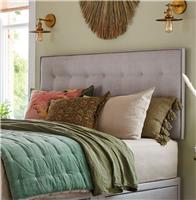 Silentnight Hayez Fabric Double Headboard - Light Grey