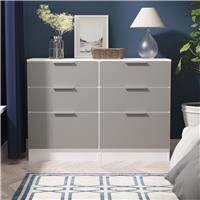 Welcome Orillia 6 Drawer Chest - White & Grey
