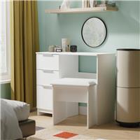 Livara Ready Assembled Dressing Table & Stool - White