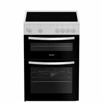 Indesit IDE6VMW 60cm Double Oven Electric Cooker - White