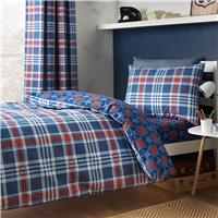 Catherine Lansfield Stars & Check Kids Bedding Set - Single
