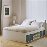 Argos Home Squares Double Bed Frame - White