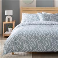 Habitat Blue Wiggle Print Bedding Set - Single