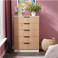 Welcome Tofino 5 Drawer Chest - White & Oak