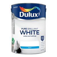 Dulux Walls & Ceilings Matt Paint Pure Brilliant White - 5L