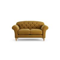 Habitat Brooker Fabric 2 Seater Sofa - Gold - Ash Leg
