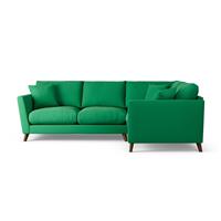 Habitat Lomond Right Hand Corner Sofa - Green - Dark Leg