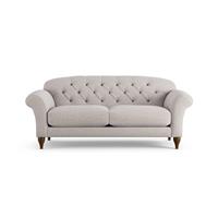Habitat Brooker Fabric 3 Seater Sofa - Natural- Dark Leg
