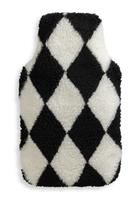 Habitat Harlequin Black And White Hot Water Bottle