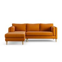 Habitat Newington Left Hand Corner Sofa - Orange - Ash Leg