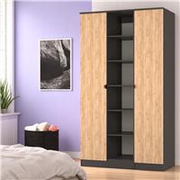 Welcome Canmore 2 Door 6 Shelves Wardrobe - Graphite