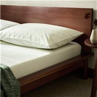 Habitat Oxford Stripe Printed Green Fitted Sheet - Superking