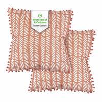 Streetwize Garden Terracotta Fern Garden Cushion - Pack of 2