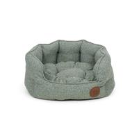 Petface Sage Herringbone Oval Dog Bed - Small