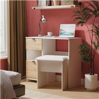 Livara Ready Assembled Canmore Dressing Table - White & Oak