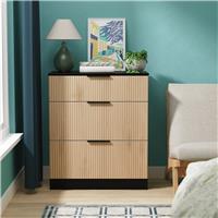 Welcome Tofino 3 Drawer Chest - Black & Oak