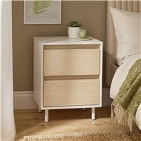 Argos Home Holland 2 Drawer Bedside Table - Light Oak