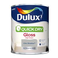 Dulux Quick Dry Gloss Paint Chic Shadow - 750ml