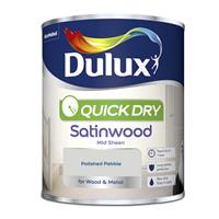 Dulux Quick Dry Satinwood Paint Polished Pebble - 750ml