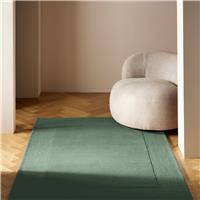 Habitat Simple Border Green Wool Cut Pile Rug - 160x230cm