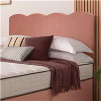 Silentnight Wave Velvet Double Headboard - Pink
