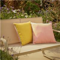 Habitat Yellow and Pink Outdoor Cushion with Piping